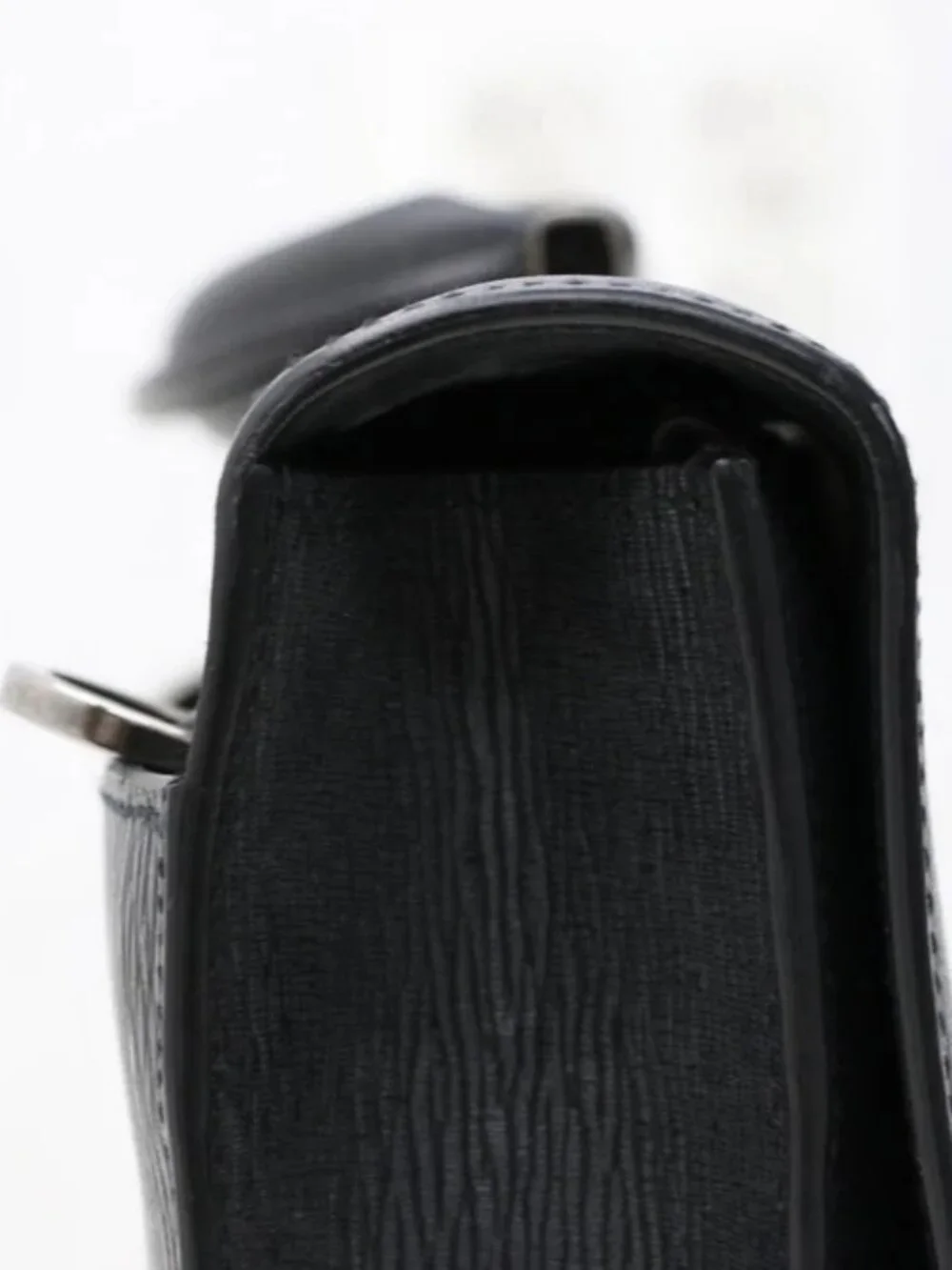 Salvatore Ferragamo Leather Gancini Briefcase - Black